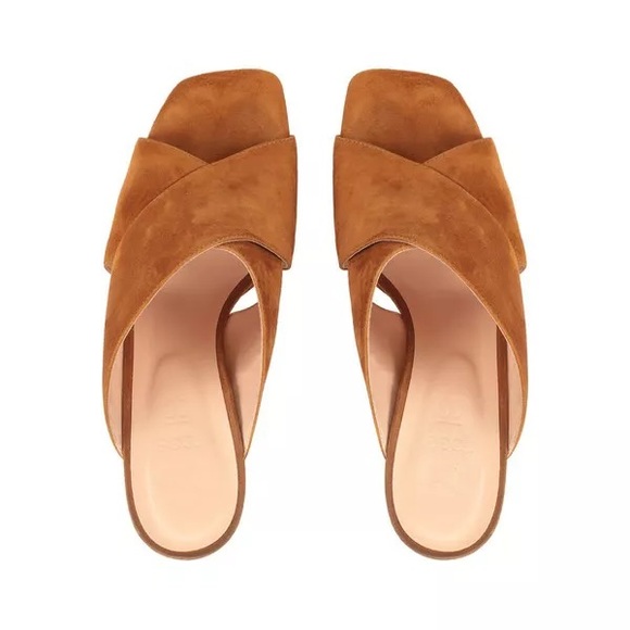 New in box GORGEOUS & FABULOUS Suede unique open toe heels - Picture 7 of 12